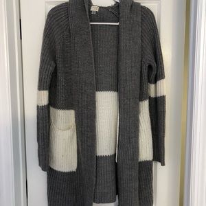 Gray and White Sweater